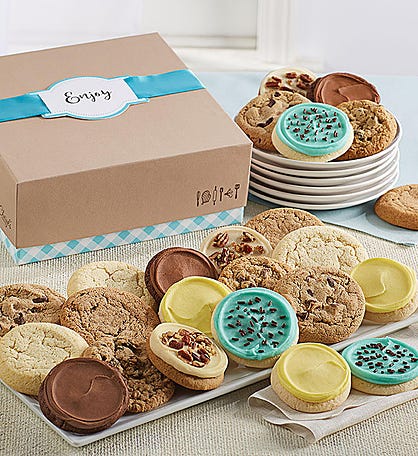Cheryls Cookie Gift Boxes with Message Tag - 24 Cookies